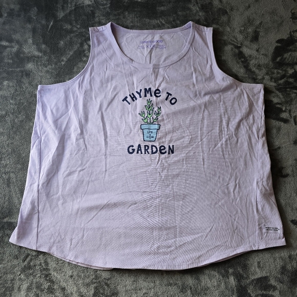 Life Is Good Crusher "Thyme To Garden" Tank Size XXXL - Picture 2 of 9